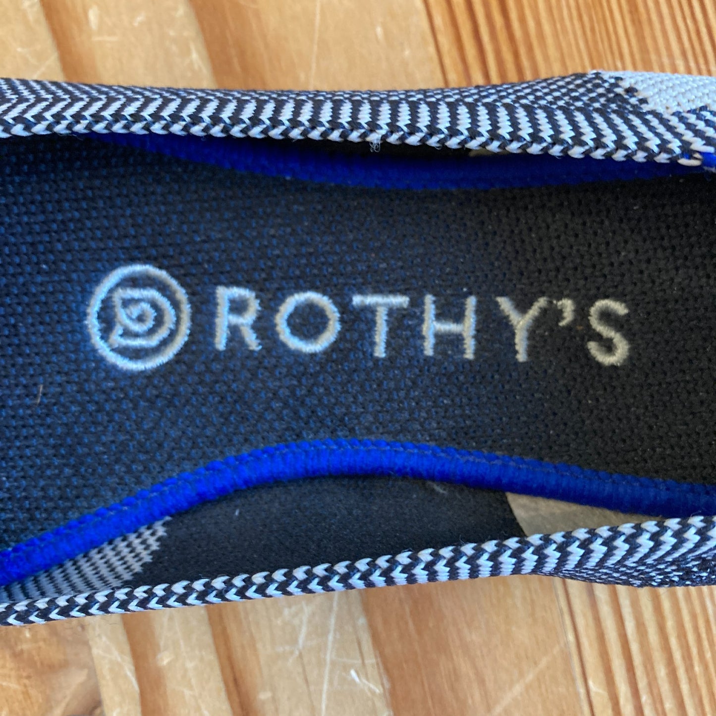 6 - Rothy's Black White Block Plaid Captoe The Flat Ballet Shoes 1107MJ