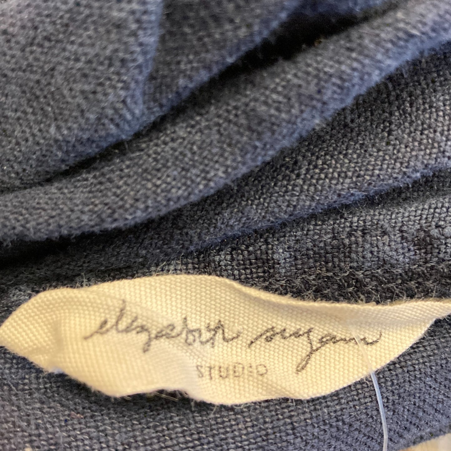 Elizabeth Suzann Navy Linen Cropped Elastic Waist Pants - Size M - 0916VB