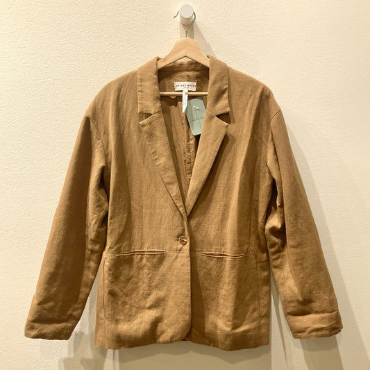 Apiece Apart Brown Cotton Oversized Single Button Blazer Jacket - Sz XS - 0124KG