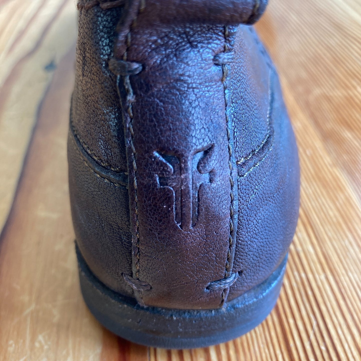 Frye Dark Brown Leather Slip-On Venetian Loafer Shoes - Size 7.5 - 0705SG