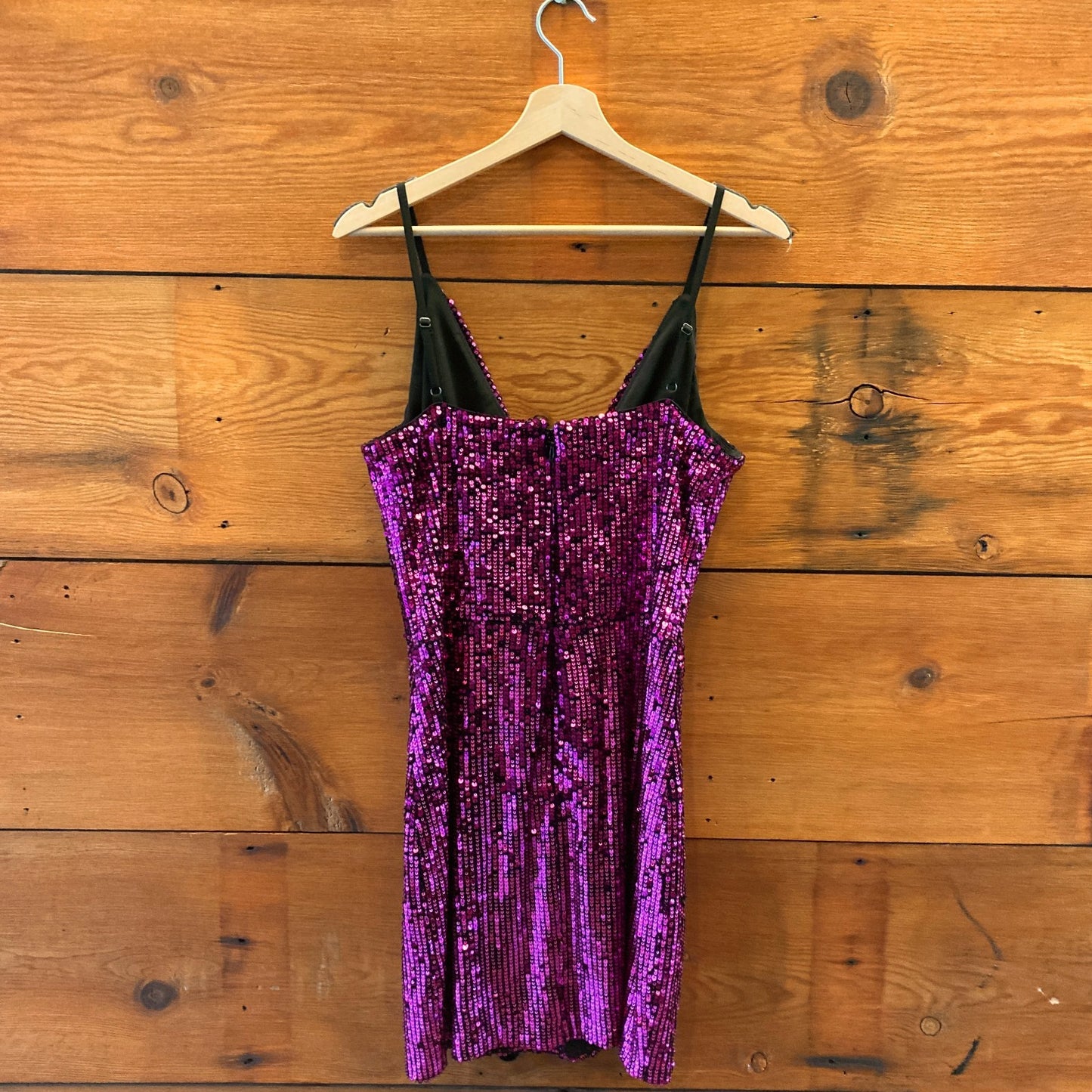 L - Dress the Population Pink Sequin Paloma Sleeveless Mini Dress 1110JS
