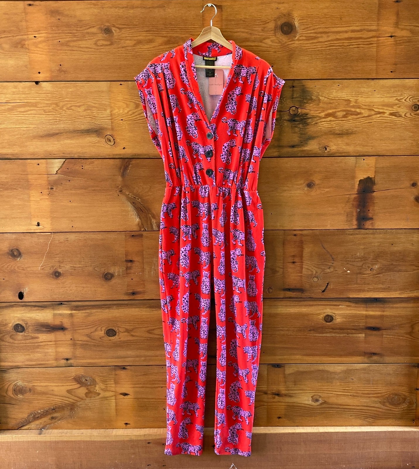 Nooworks Pink Micotti Cat Sleeveless Knit Magic Suit Jumpsuit - Size 2X - 0430RM