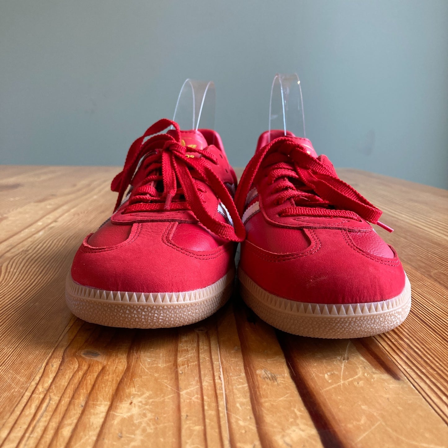 Adidas Red Leather Samba OG Womens Low Top Shoes - Sz 9.5 - NEW w/ Box - 1206HP