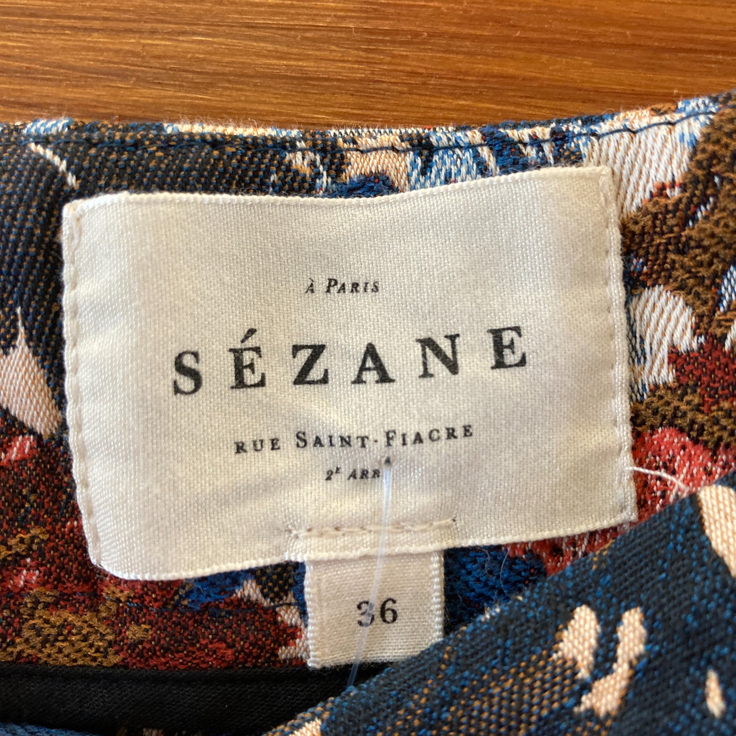 Sezane Floral Jacquard Tapestry Straight Leg Trouser Pants - Sz 36 / 4 - 0223LA