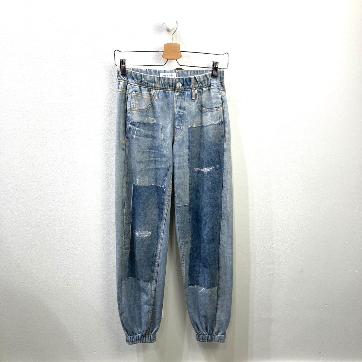 Rag & Bone Light Faux Denim Pull On Miramar Jogger Pants - Size XS - 1015NE