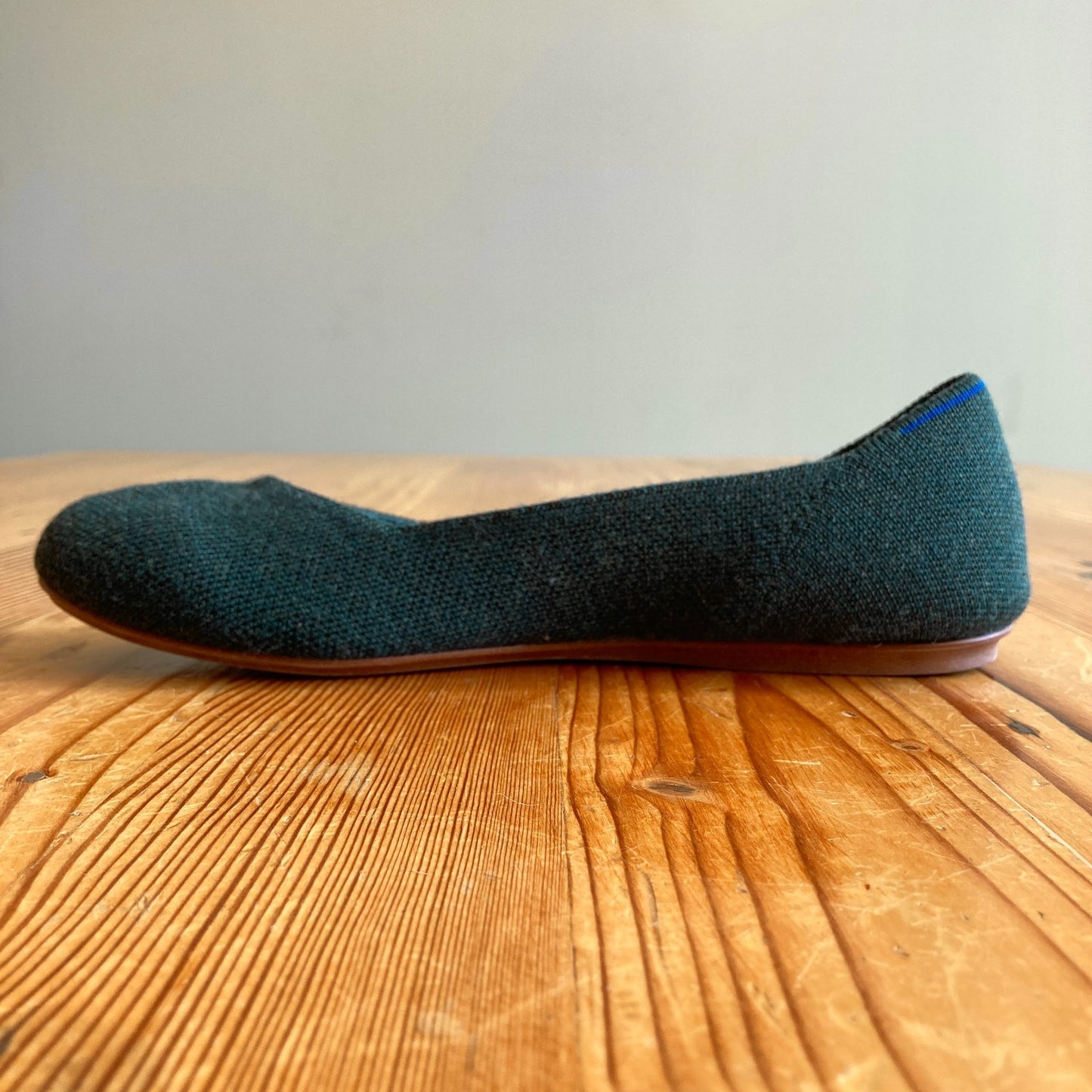Rothy's Dark Green Knit Rounded Toe Ballet Flats Shoes - Size 7 - 0201EB