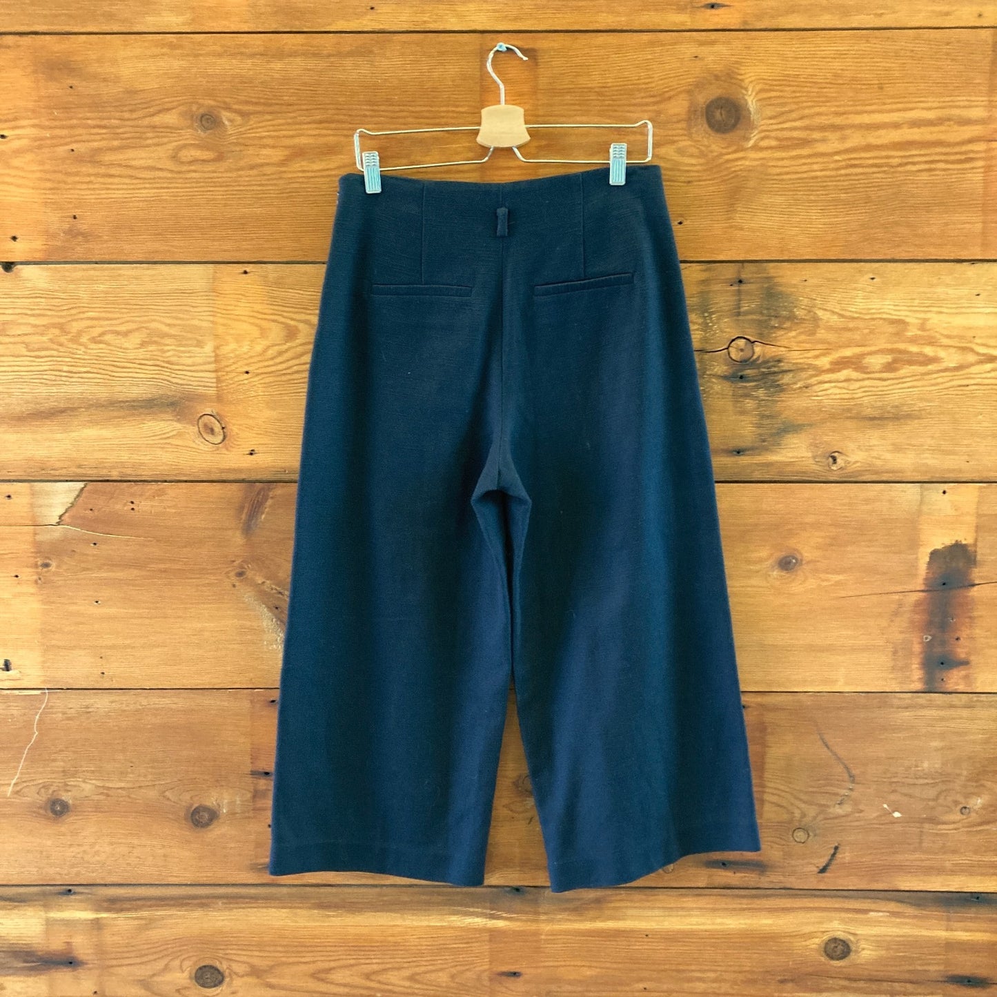 Vince $395 Navy Blue Wide Leg Cropped Trouser Pants - Size 10 - NEW - 1217RM