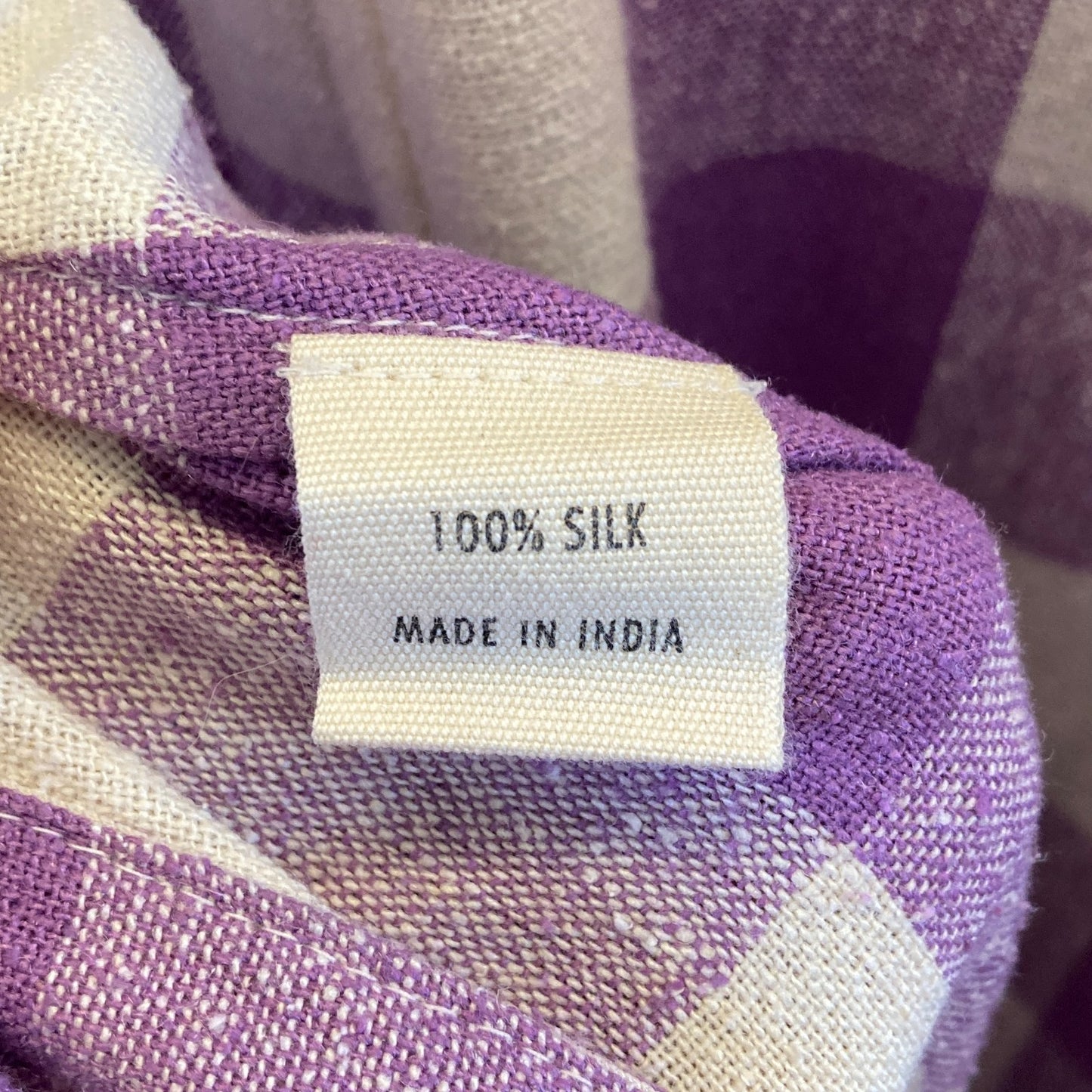 S - Ali Golden Purple & Ivory Gingham Plaid Sleeveless Wide Leg Jumpsuit 0312IG