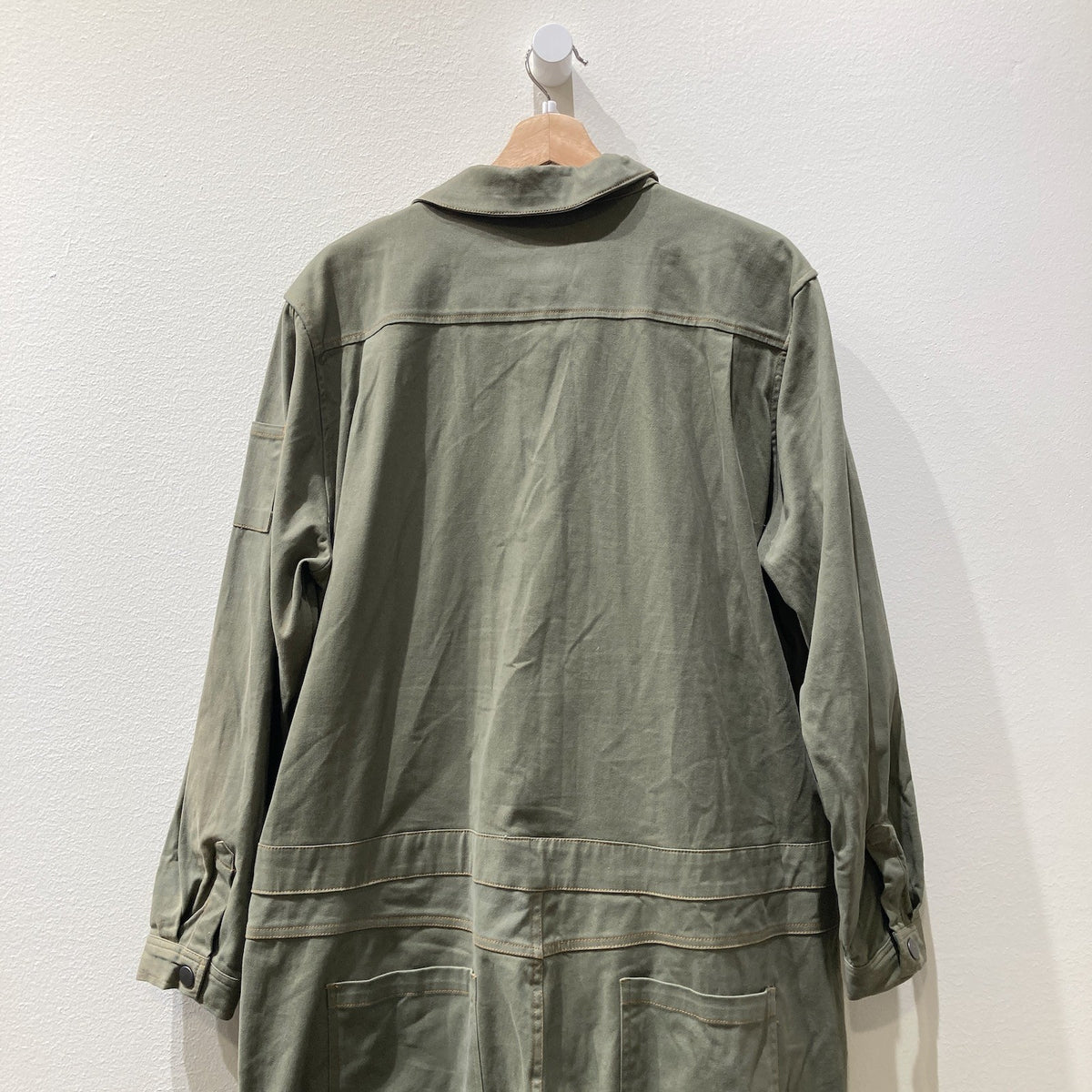 Wildfang Green Long Sleeve Essential Coverall Jumpsuit - Size XXL - 0530JF