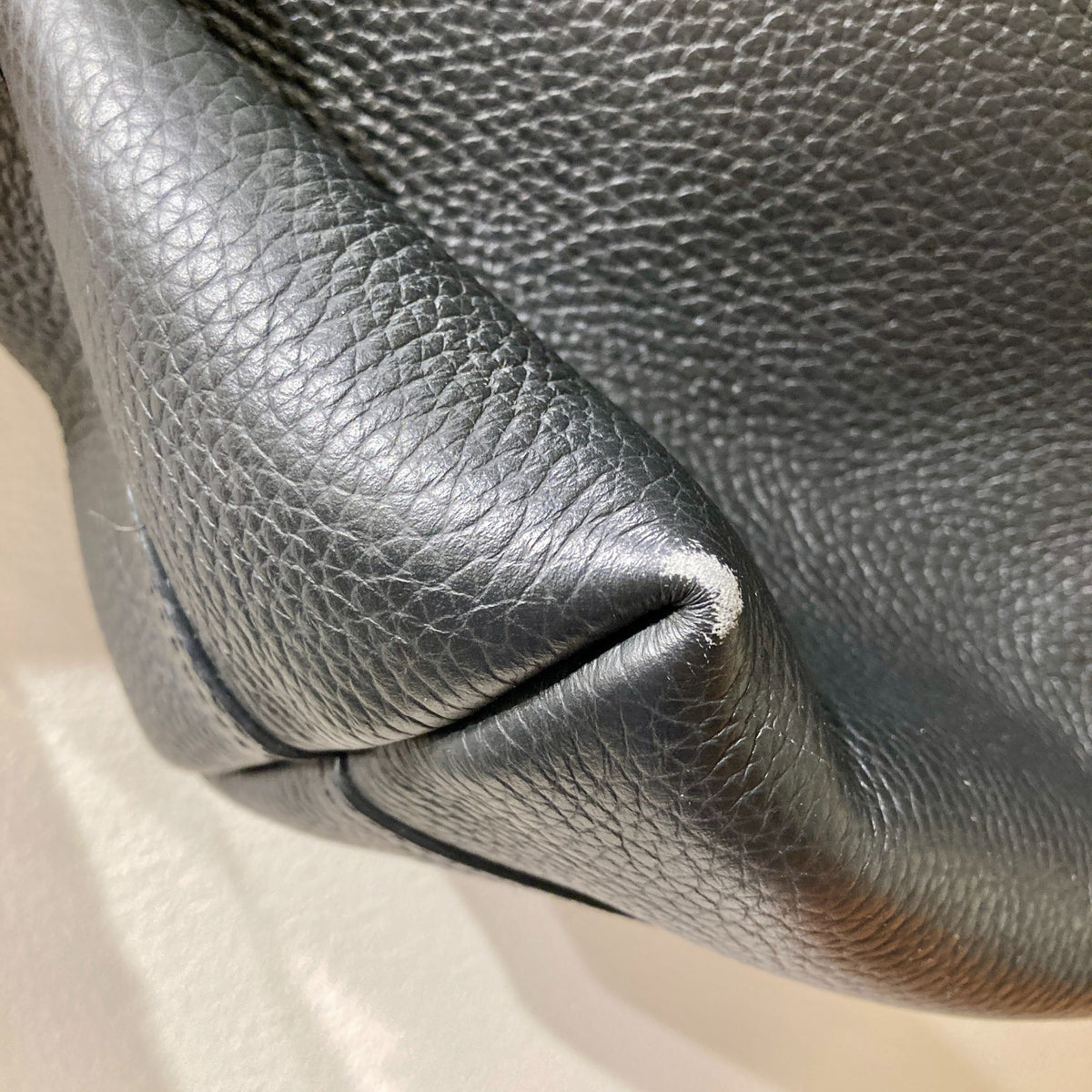 Cuyana $1958 Black Pebbled Leather Large Classic Structured Tote Purse - 0916KJ
