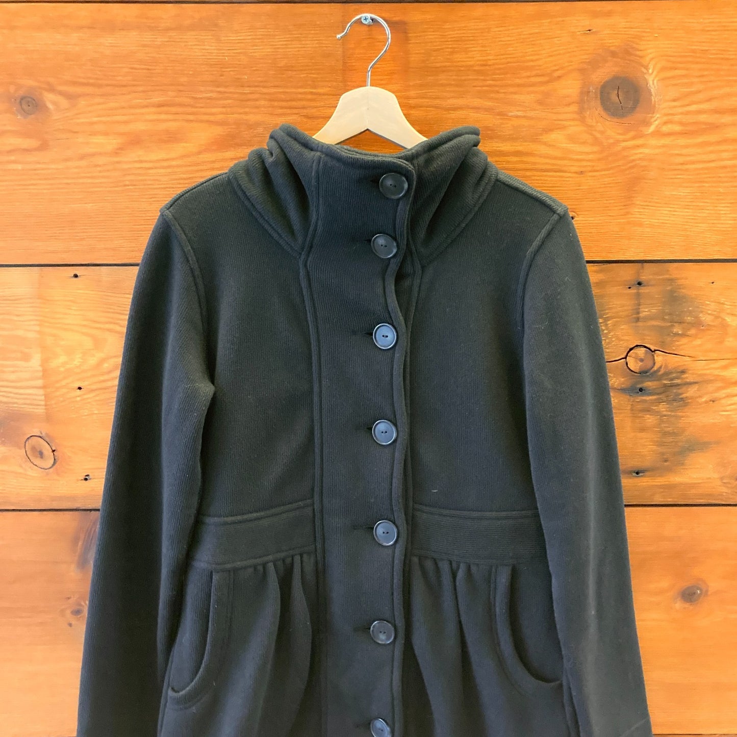 M - Patagonia Black Better Sweater Womens Button Front Coat Jacket 0204NC
