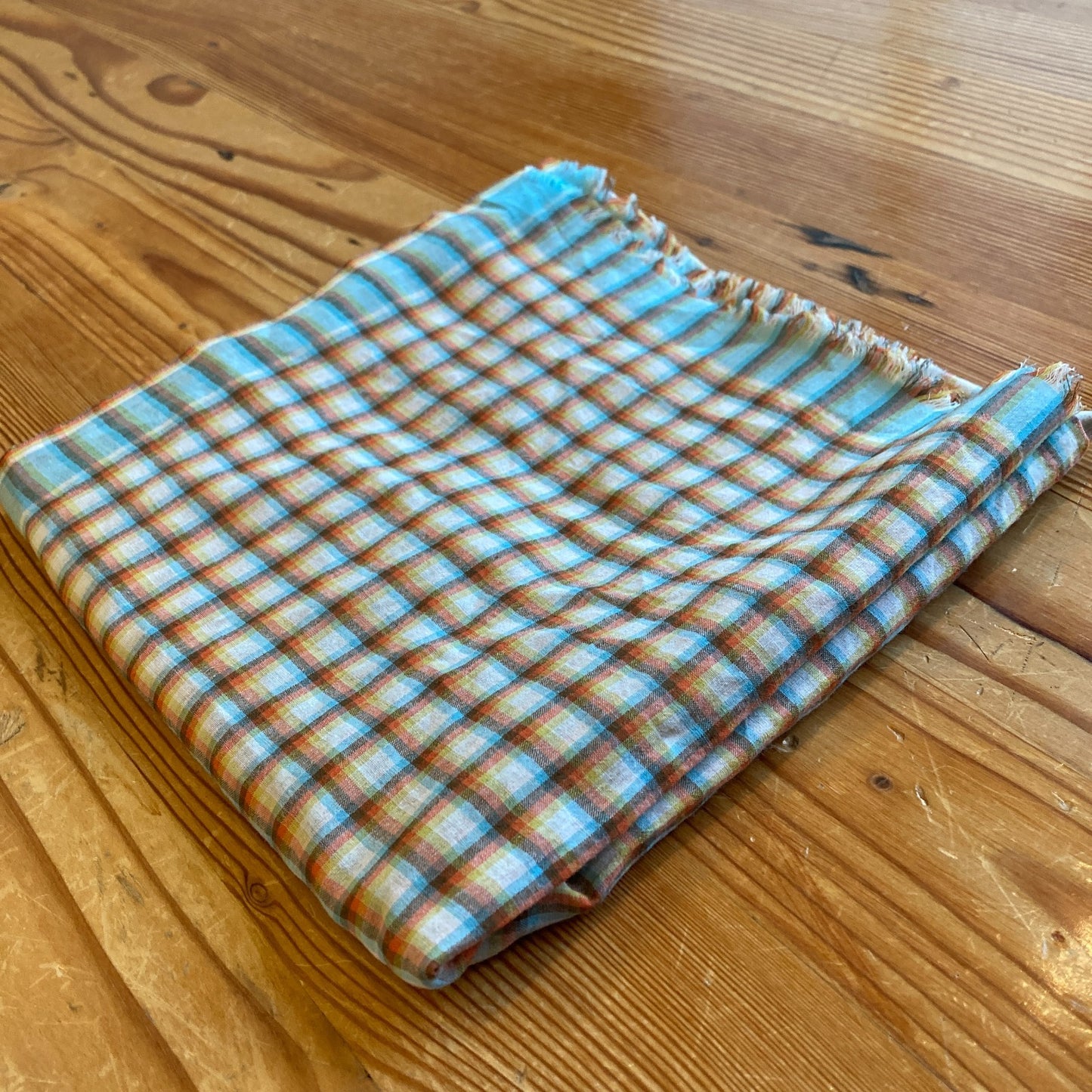 Moismont Orange Plaid NEW Bandana Scarf 0416JW