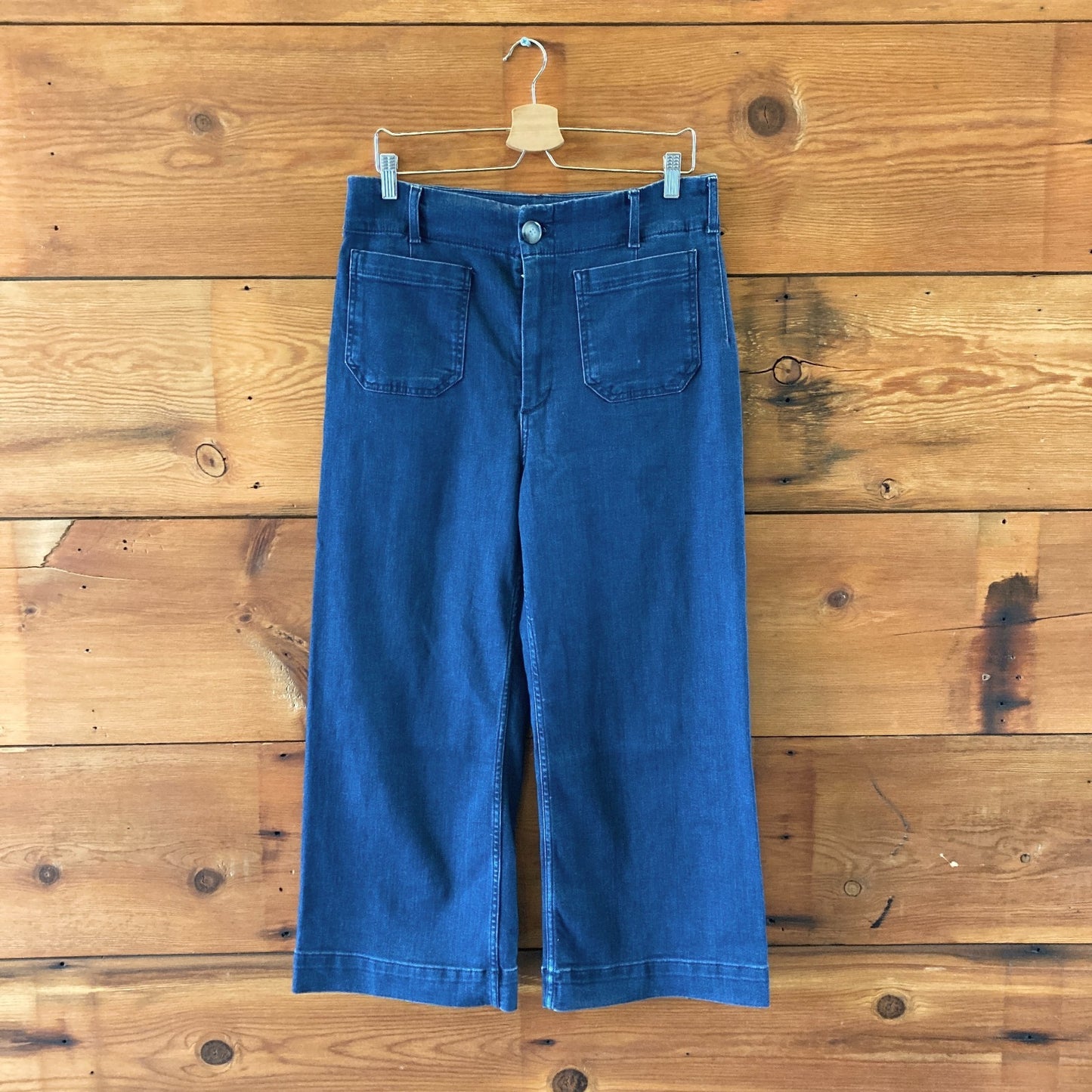 Maeve Anthropologie The Colette Dark Wash Crop Jeans - Size 31 Petite - 0610MB