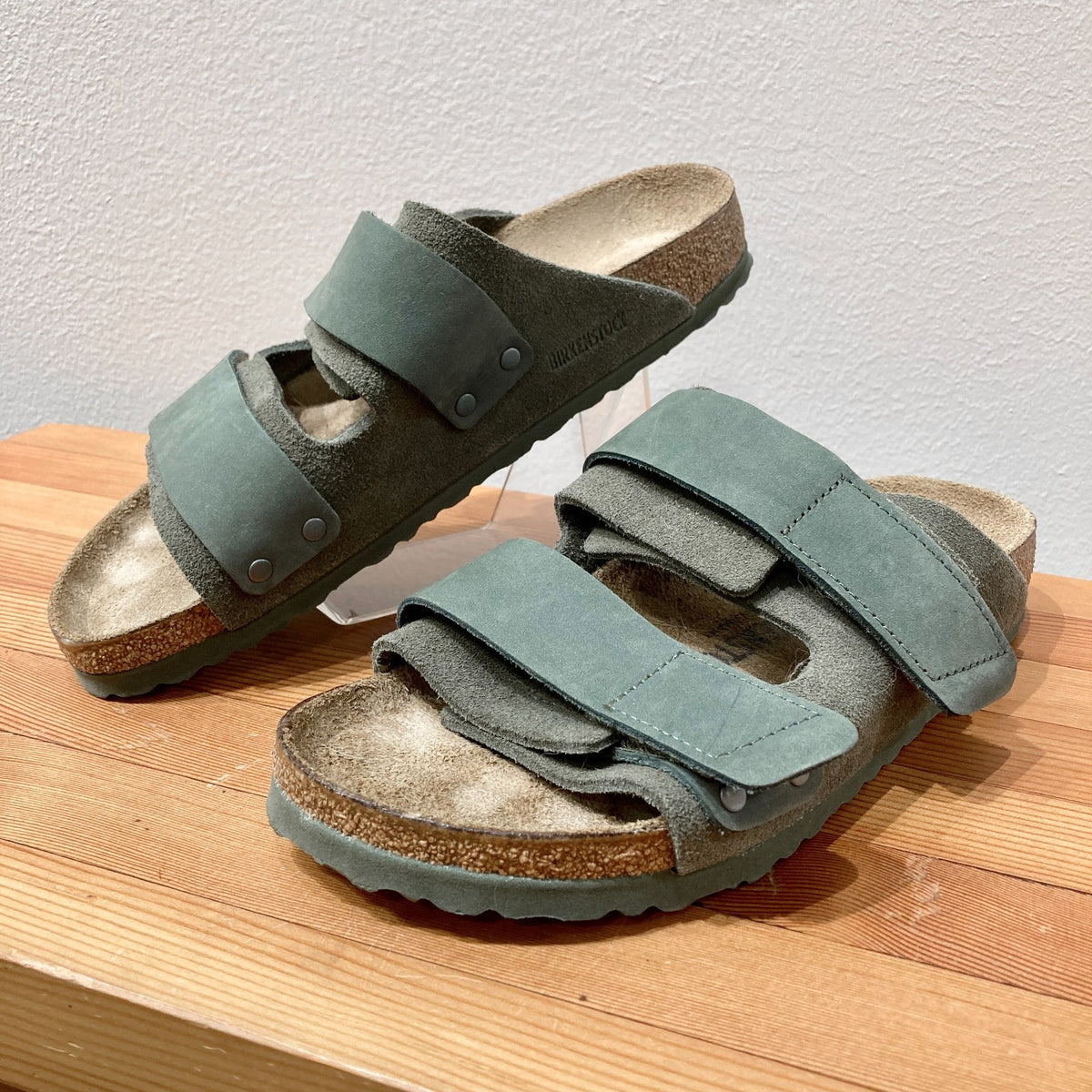 Birkenstock Olive Hook & Loop Uji Double Strap Sandals - 39 / 8 - NEW - 0425SV
