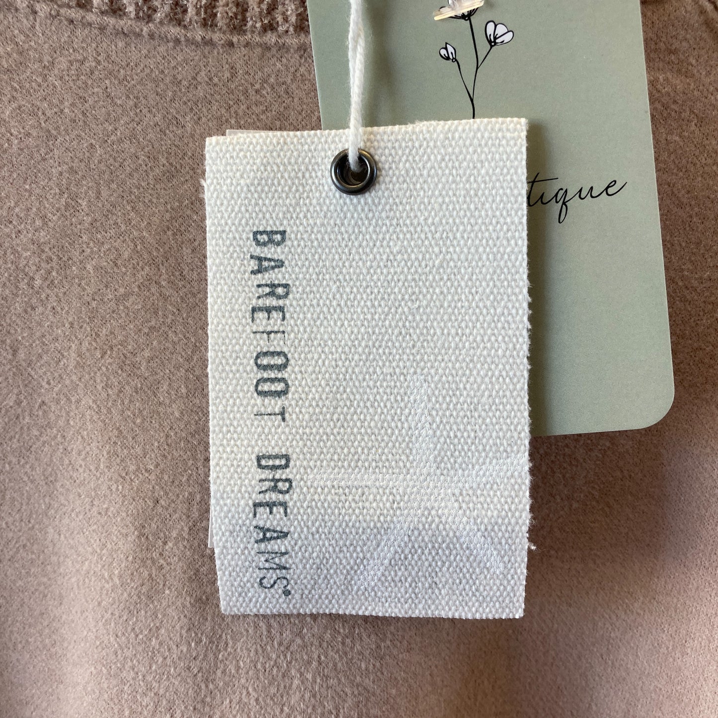Barefoot Dreams Tan NEW Malibu Collection Brushed Fleece Sweatshirt - 0204MP