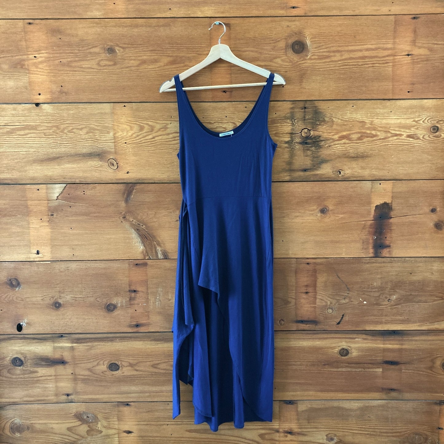 Reformation Navy Blue Sleeveless Faux Wrap Kaila Dress - Size M - 0518KR