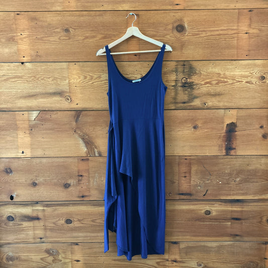 Reformation Navy Blue Sleeveless Faux Wrap Kaila Dress - Size M - 0518KR