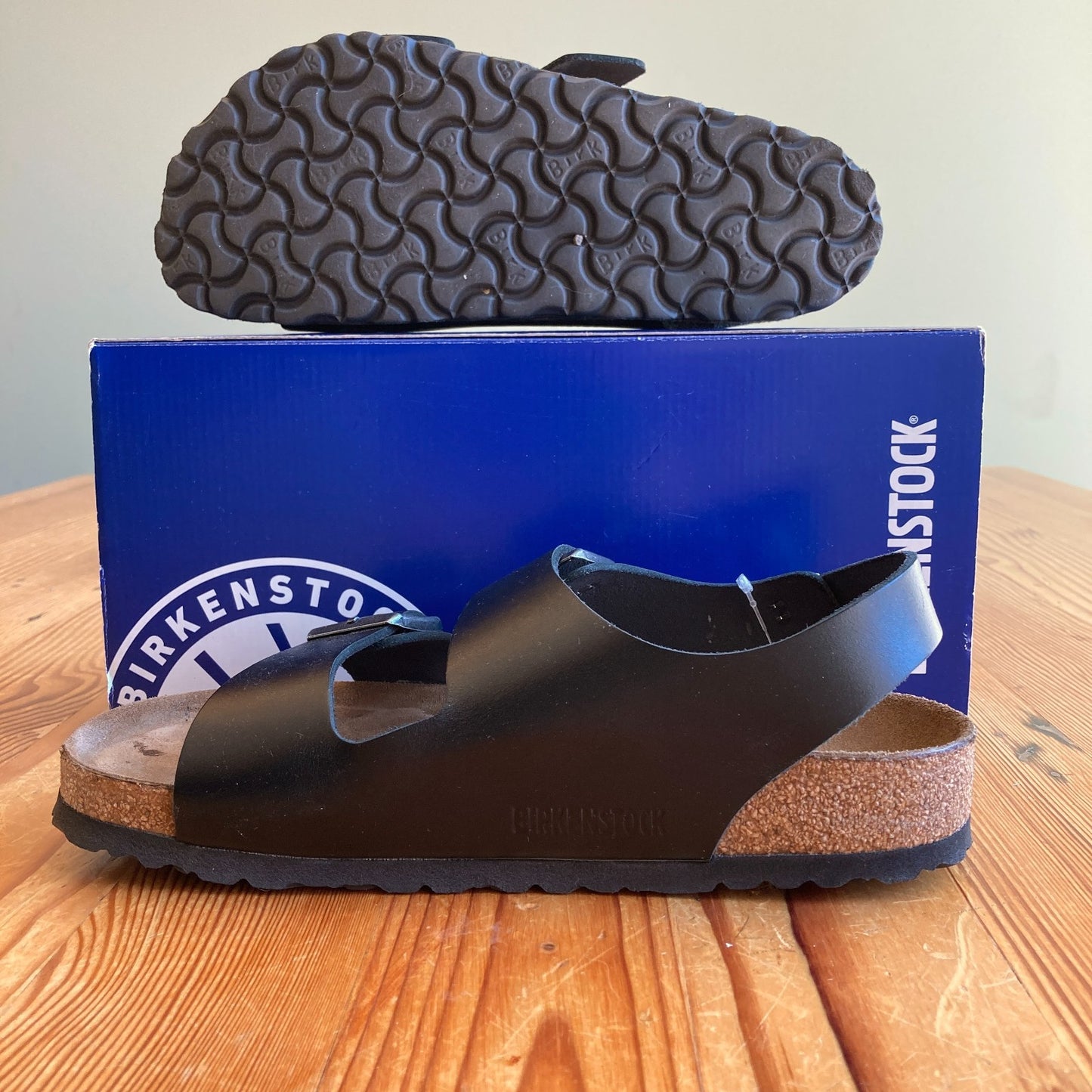 Birkenstock Amalfi Black Milano Sandals w/ Box - Size 38 / 7.5 - 8 - 0425SV