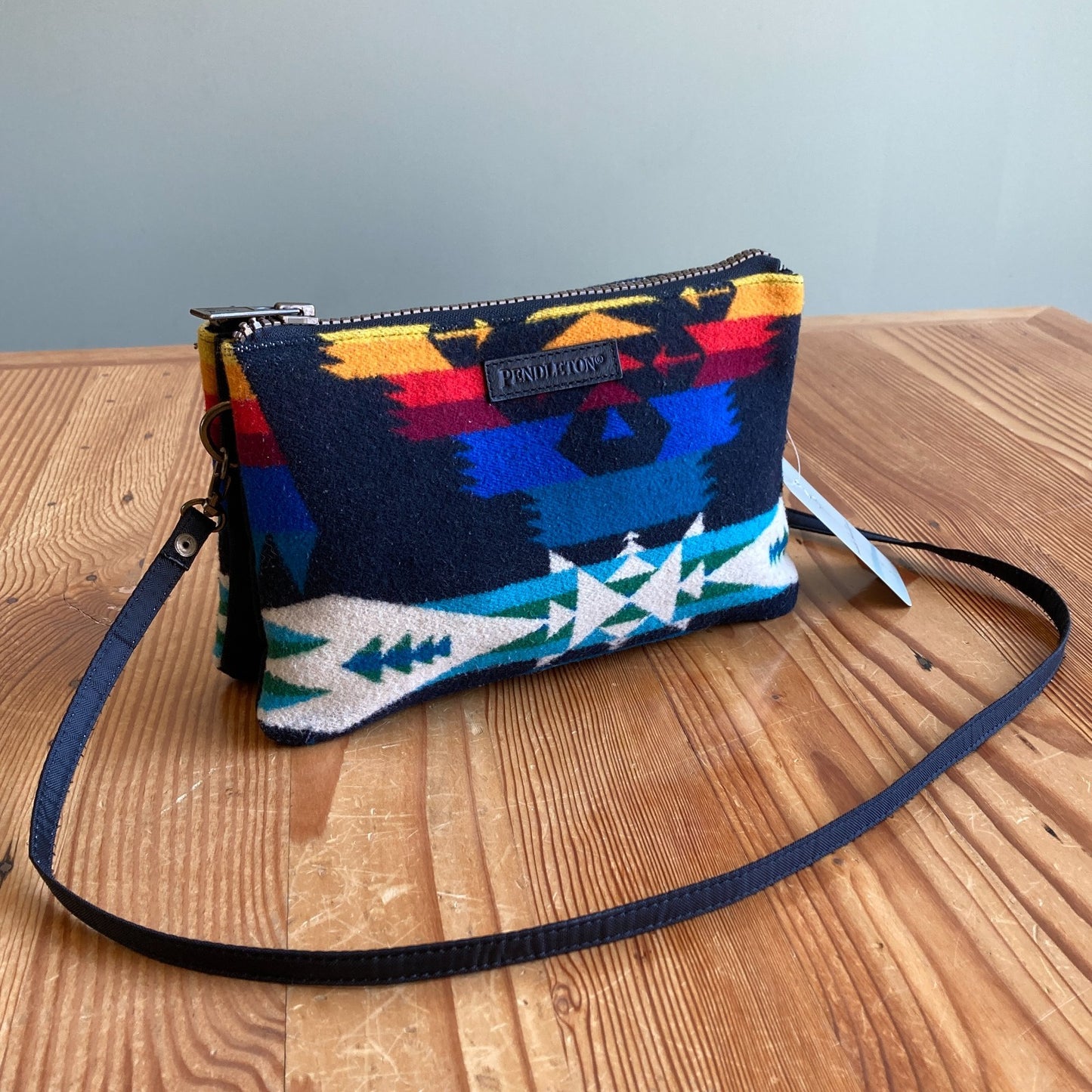 Pendleton Echo Canyon Pattern Wool Crossbody Zip Top Bag Clutch - 0416PP