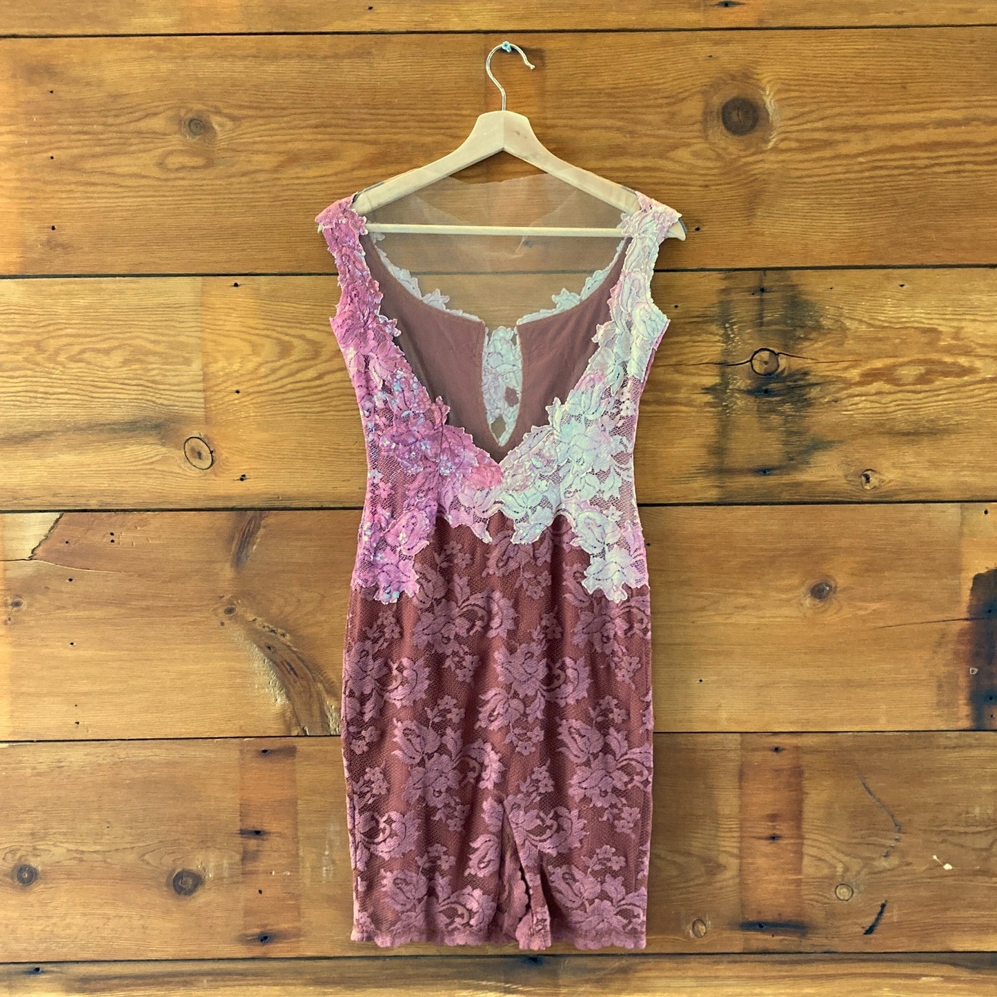 Olvi's $1000 Pink Lace Mesh Cocktail Mini Dress - Size 2 - 1114SS