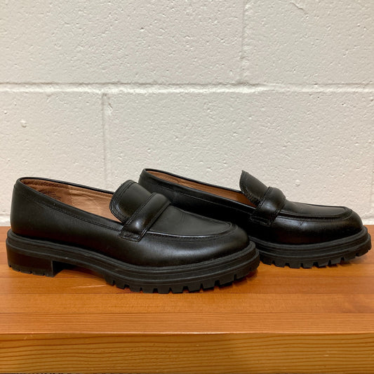 Madewell Black Leather Bradley Lugsole Loafer Shoes - Size 9.5 - 0428LR