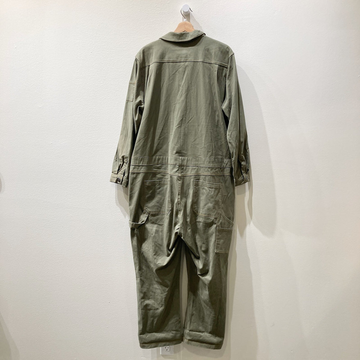 Wildfang Green Long Sleeve Essential Coverall Jumpsuit - Size XXL - 0530JF