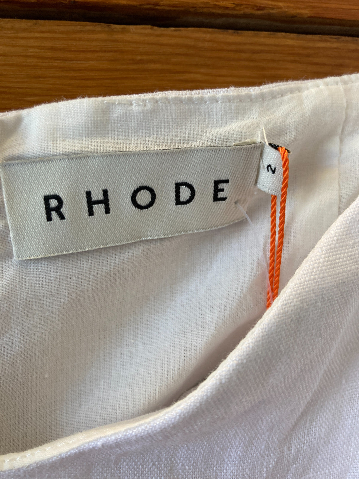 RHODE White Linen NEW Dali Puff Sleeve Mini Dress - Size 2 - 0312IG