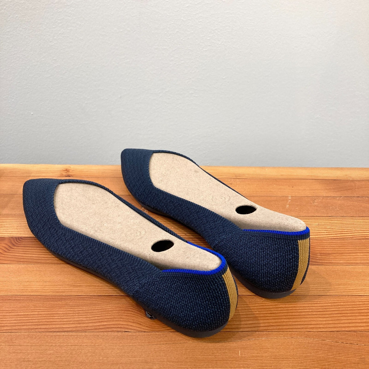 Rothy's Navy Herringbone Pointed III Flats Shoes - Sz 10 - NEW w/ Box - 0103JM