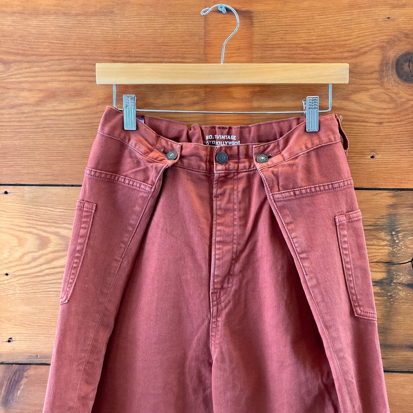 6 - Go To Hollywood $250 Dark Rust Red Barrel Leg No 1 Pants 1229MR