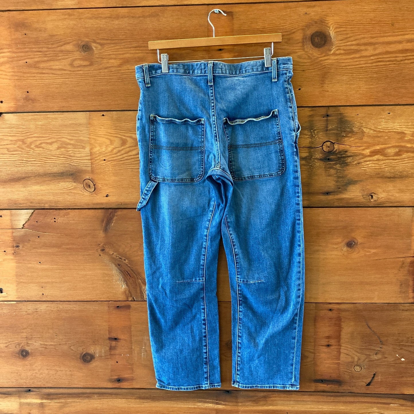 Nili Lotan Medium Wash Carpenter Barrel Leg Utility Jeans - Size 29 - 0721DK