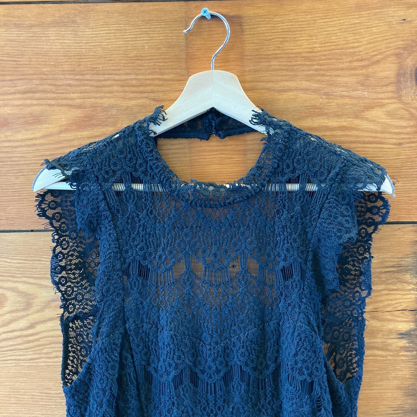 Intimately by Free People Black Lace NEW Open Back Mini Dress - 0218NM