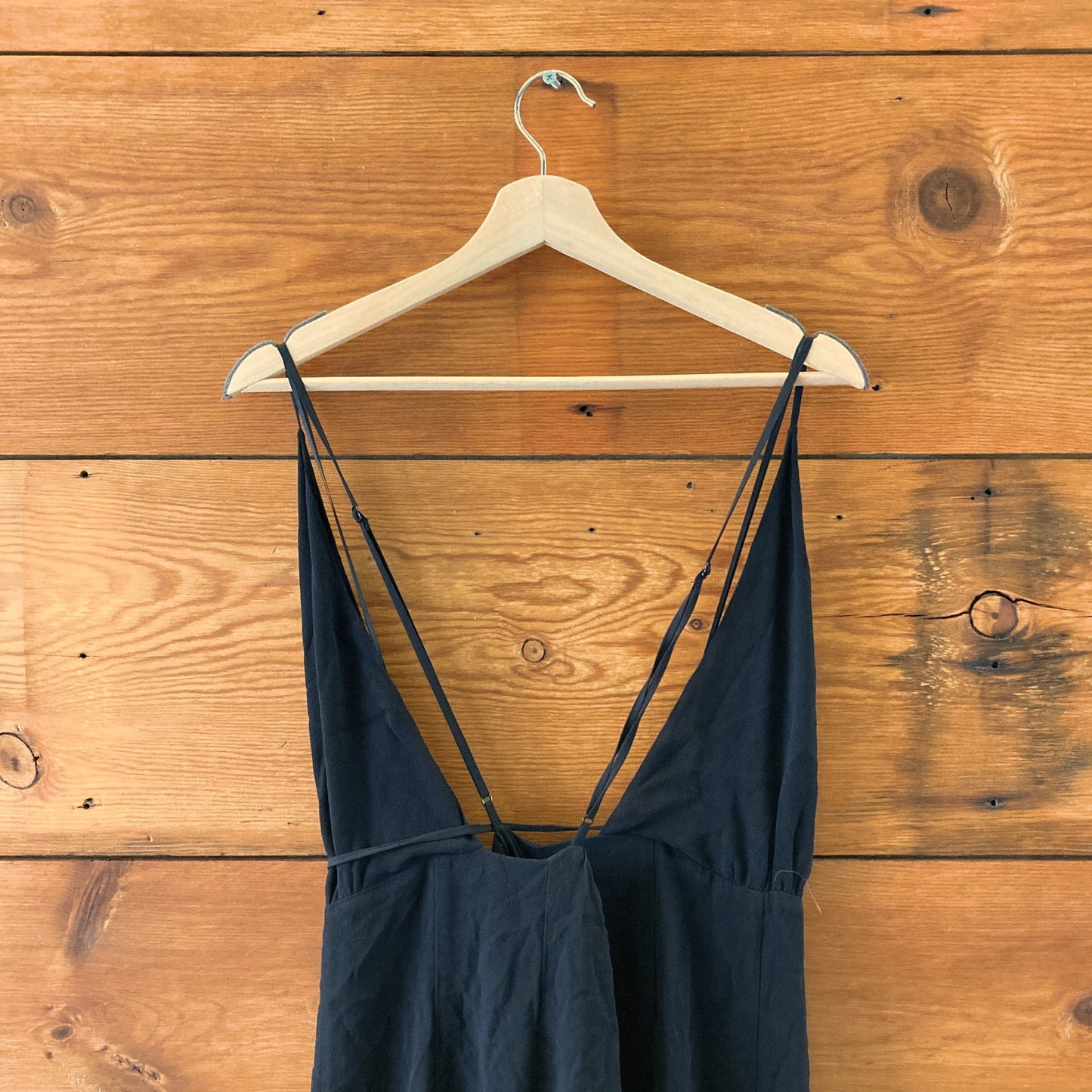 Reformation Black Plunging Neckline Strappy Wrap Mini Dress - Size XS - 0901SC