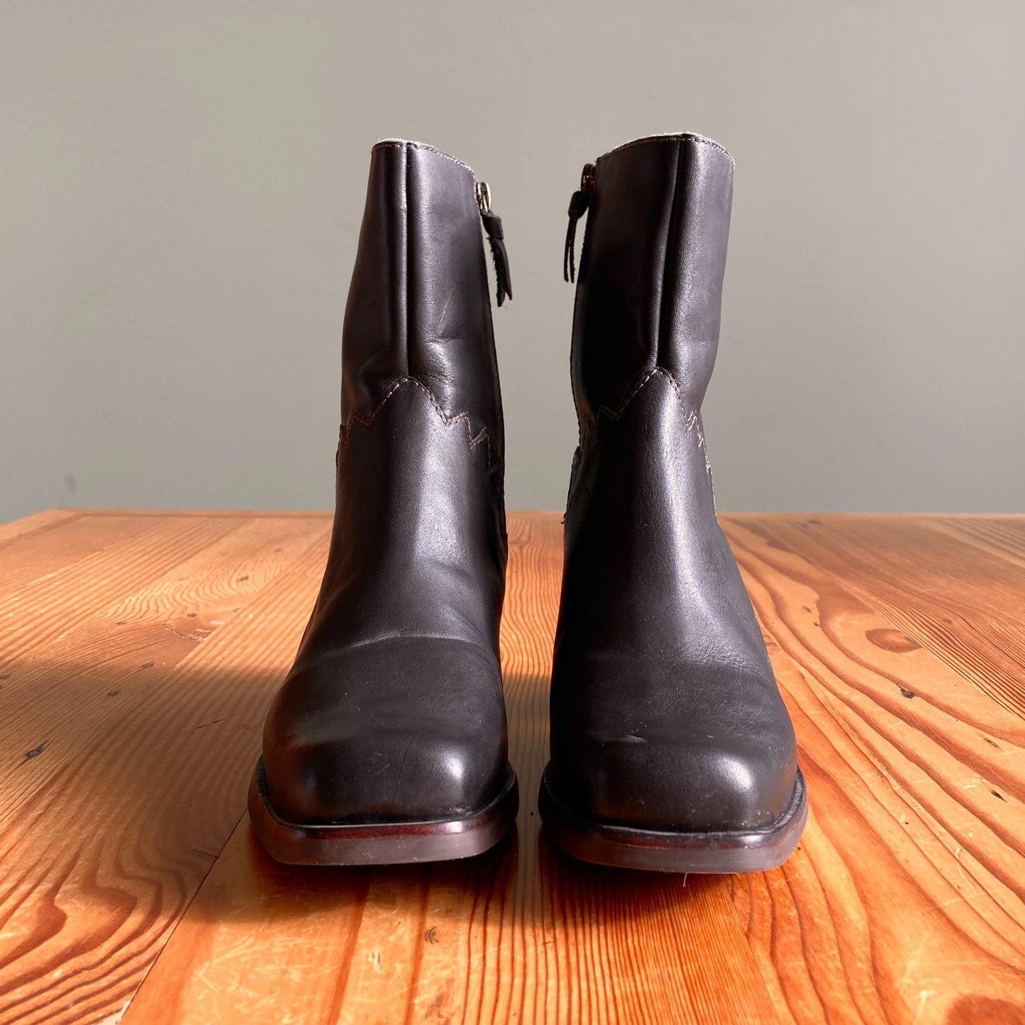 6 - Bird of Flight Dark Brown Leather Ojai $325 Square Toe Boots 0312IG