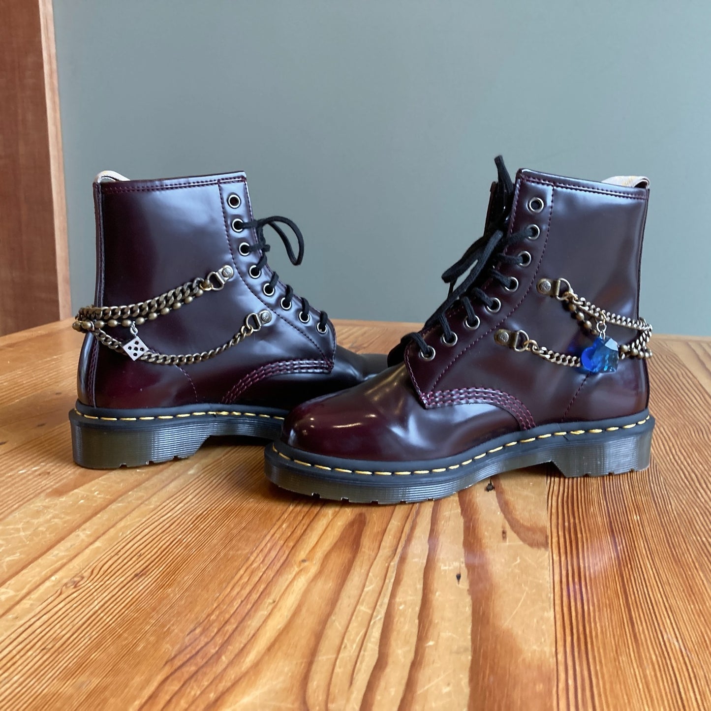 8 - Dr. Martens 1460 Marc Jacobs Cherry Red Rare Charm Boots NEW 0716MD