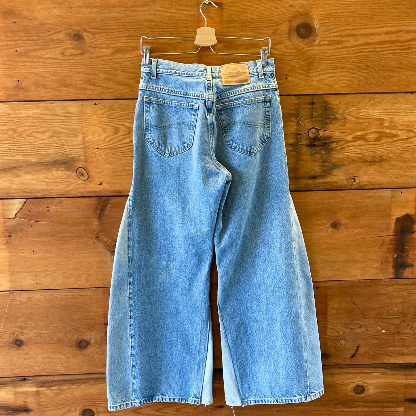 Alyson Eastman Reworked Wide Leg Contrast Panel Jeans - Size M - 0920PW