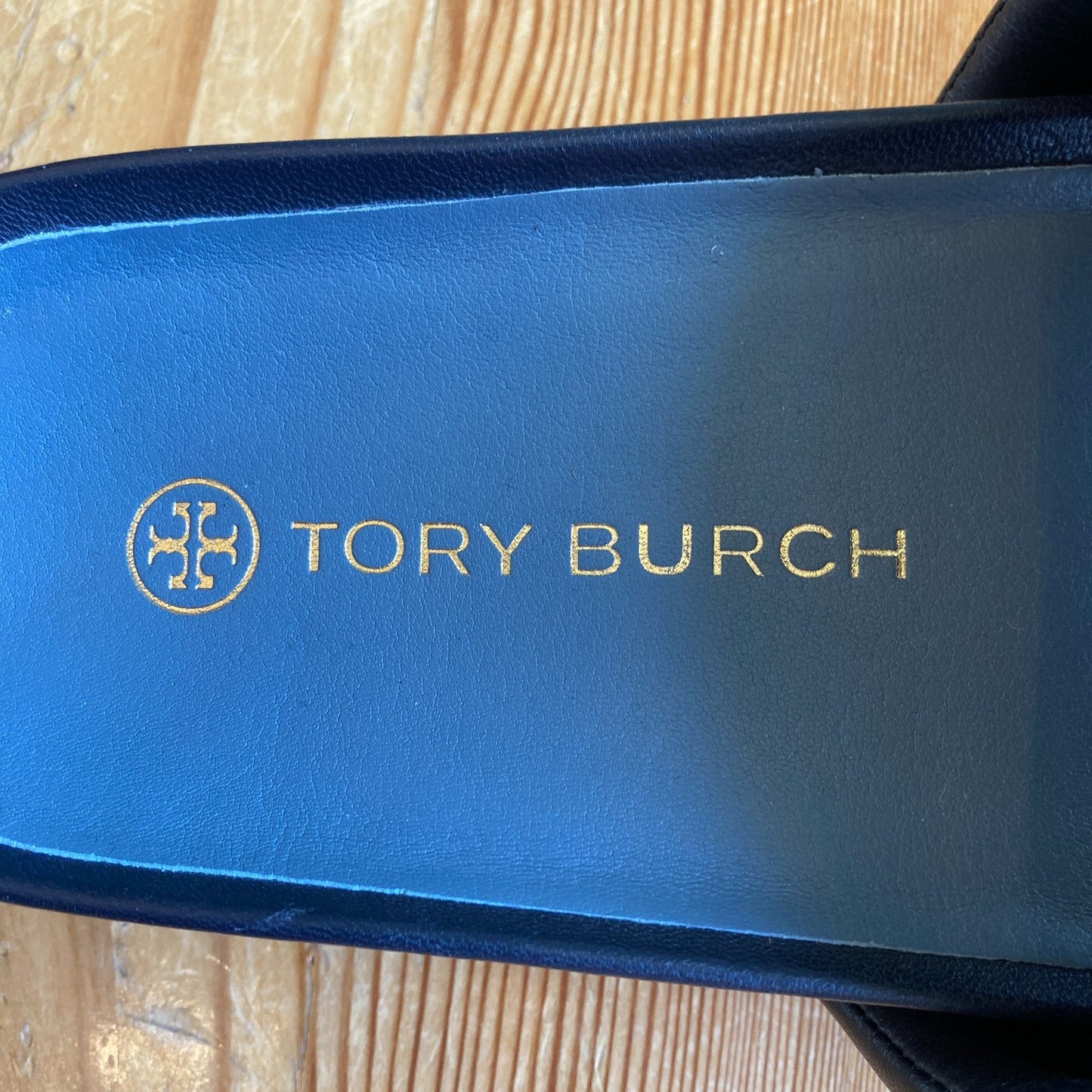 Tory Burch Blue Navy Puffer Quilted Flatform Sandals - Size 7 - 1120CB