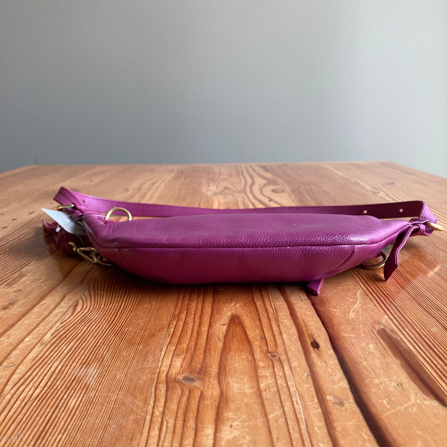 TAH $385 Portland Owned Purple Leather Nomad Fanny Pack Purse - 0424FB