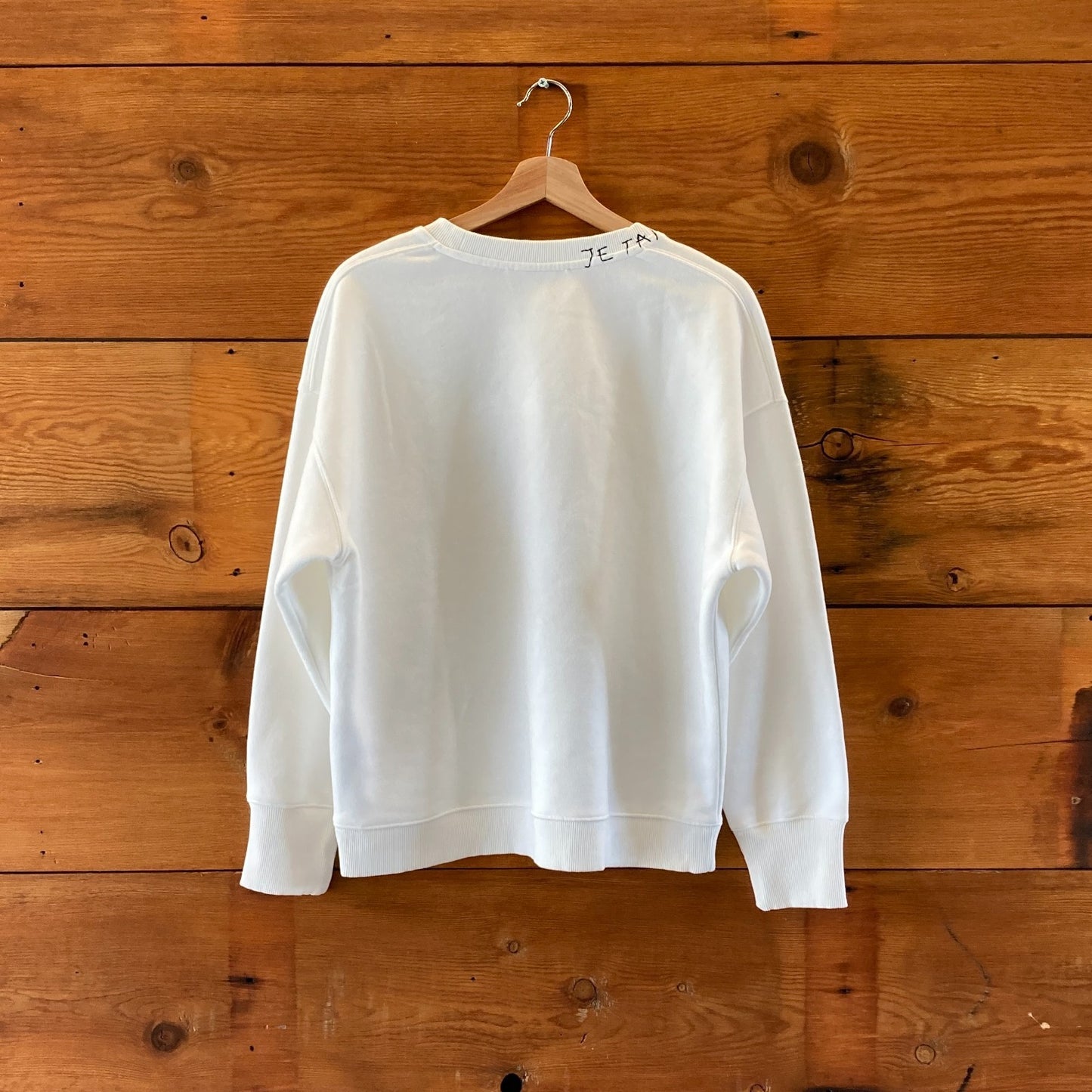 Zadig & Voltaire $228 White Oscar Flowing Heart Sweatshirt - Sz L - NEW - 0417DL