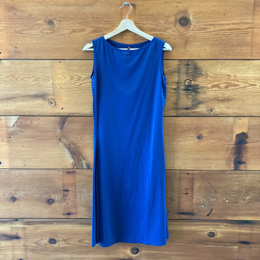 Katharina Hovman Navy Blue Sleeveless Midi Length Stretch Fit Dress - 4 - 0121PK