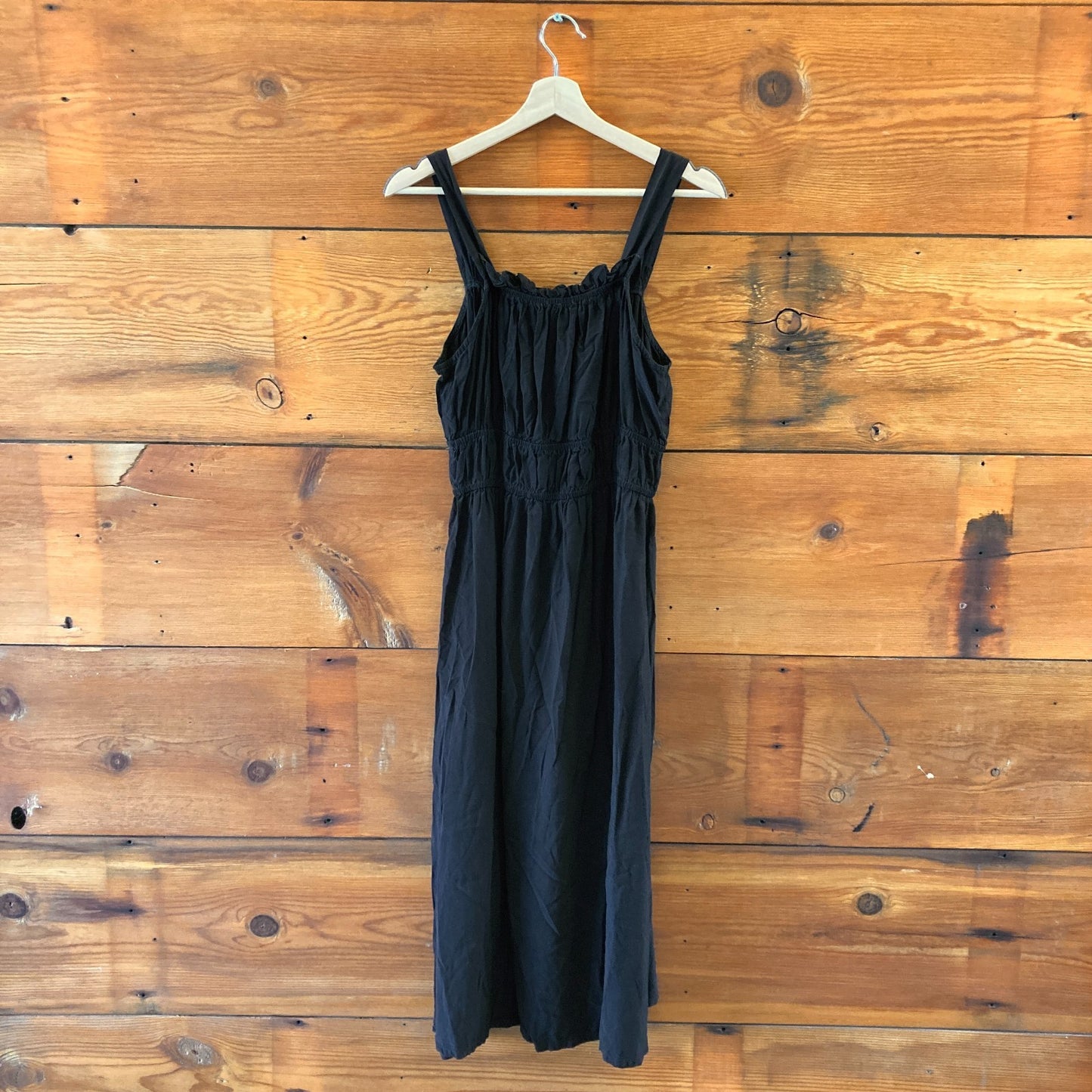 Emerson Fry Black Sleeveless Stretch Waist Midi Length Dress - Size S - 0816TB