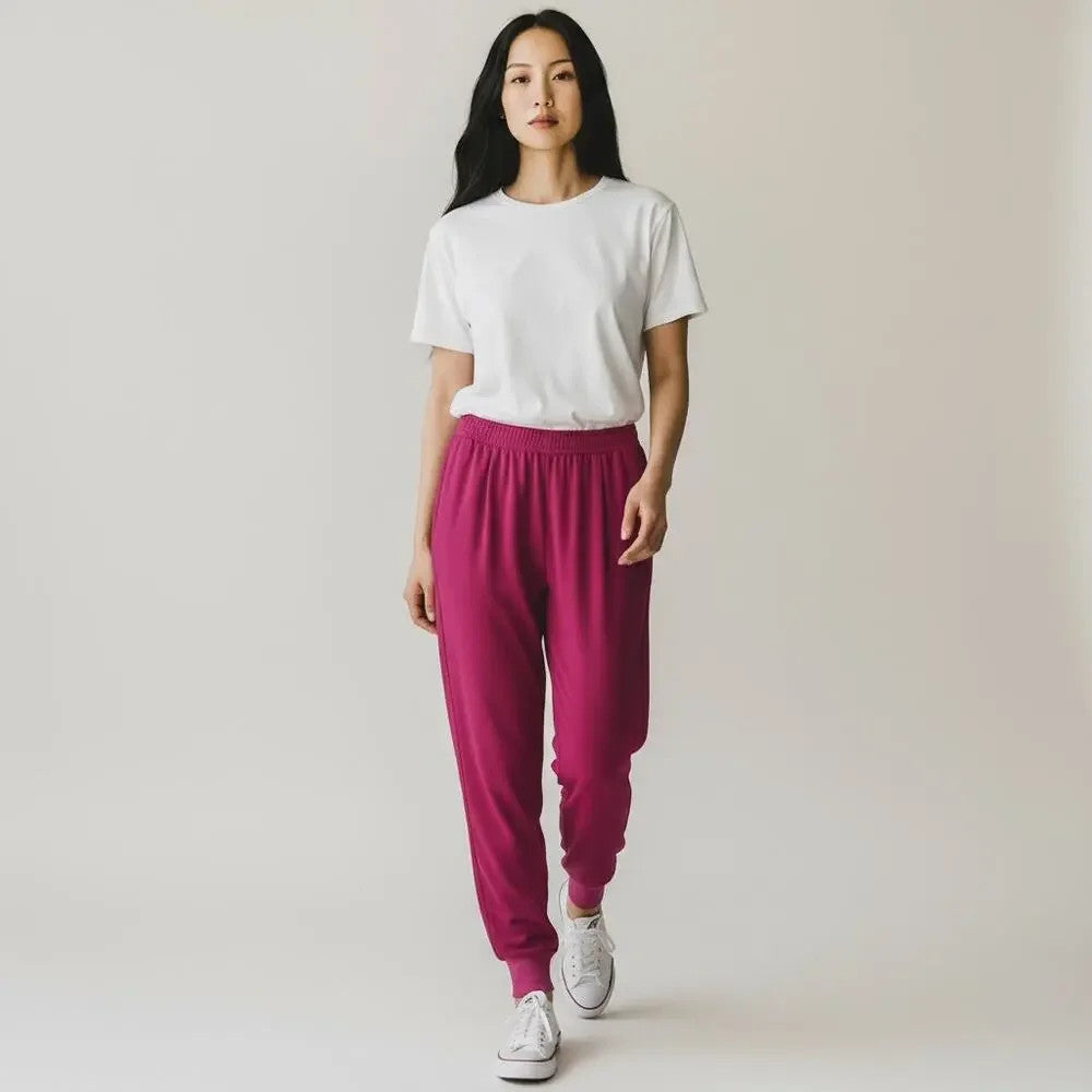 Stella McCartney Fuschia Pink Pull-On Slim Jogger Pants - Size 40 / M - 0415AB