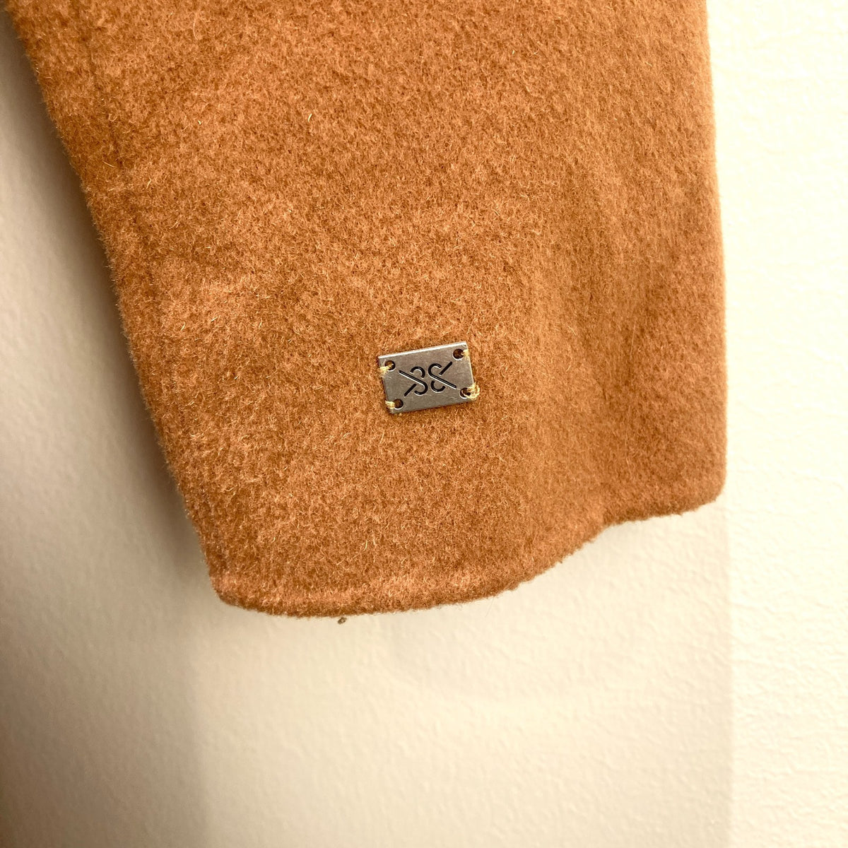 Soia & Kyo Honey Brown Wool Olivia Tie Waist Wrap Coat - Size M - 0419JP