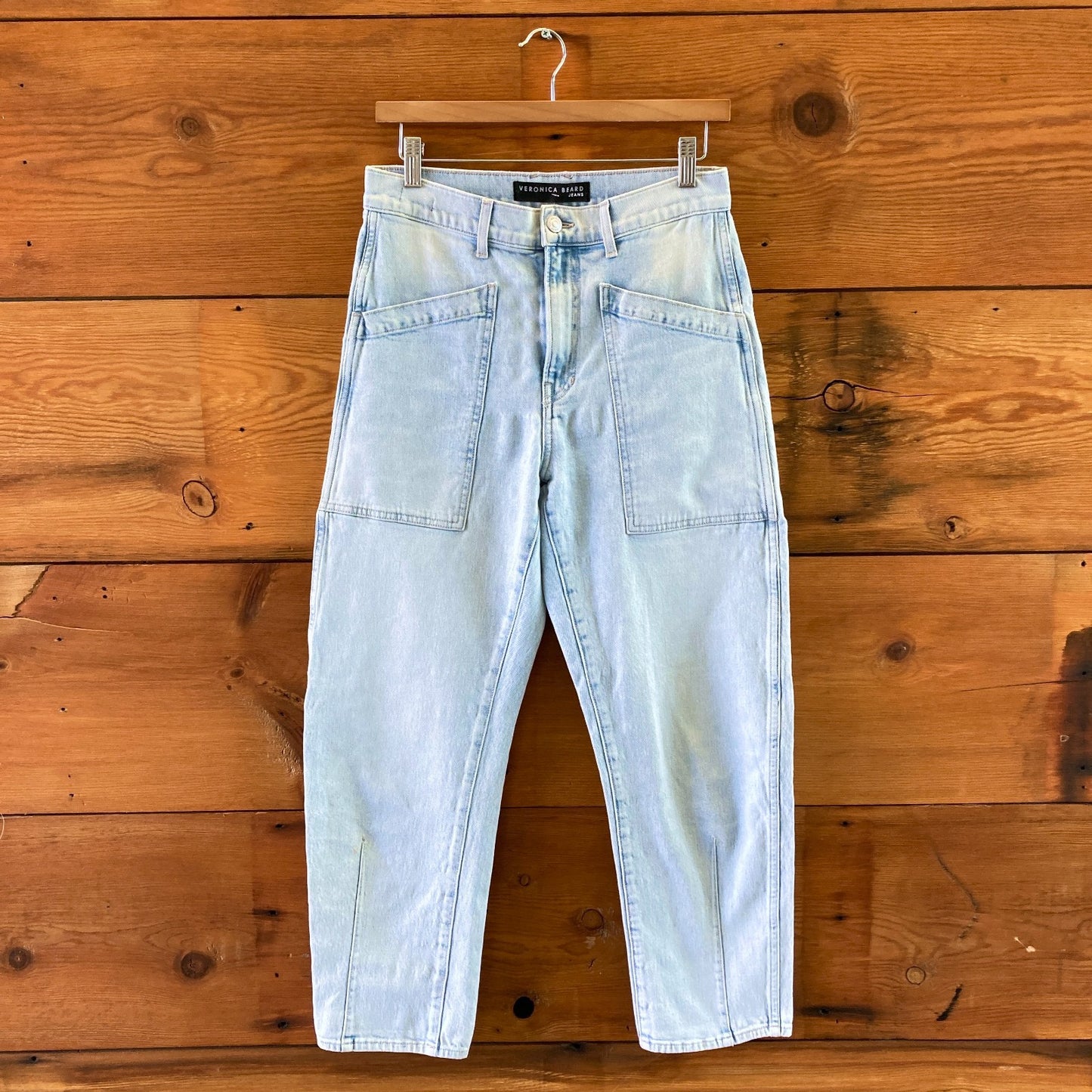 Veronica Beard Charlie Barrel Leg High-Rise Everest Jeans - Size 28 - 0706AV