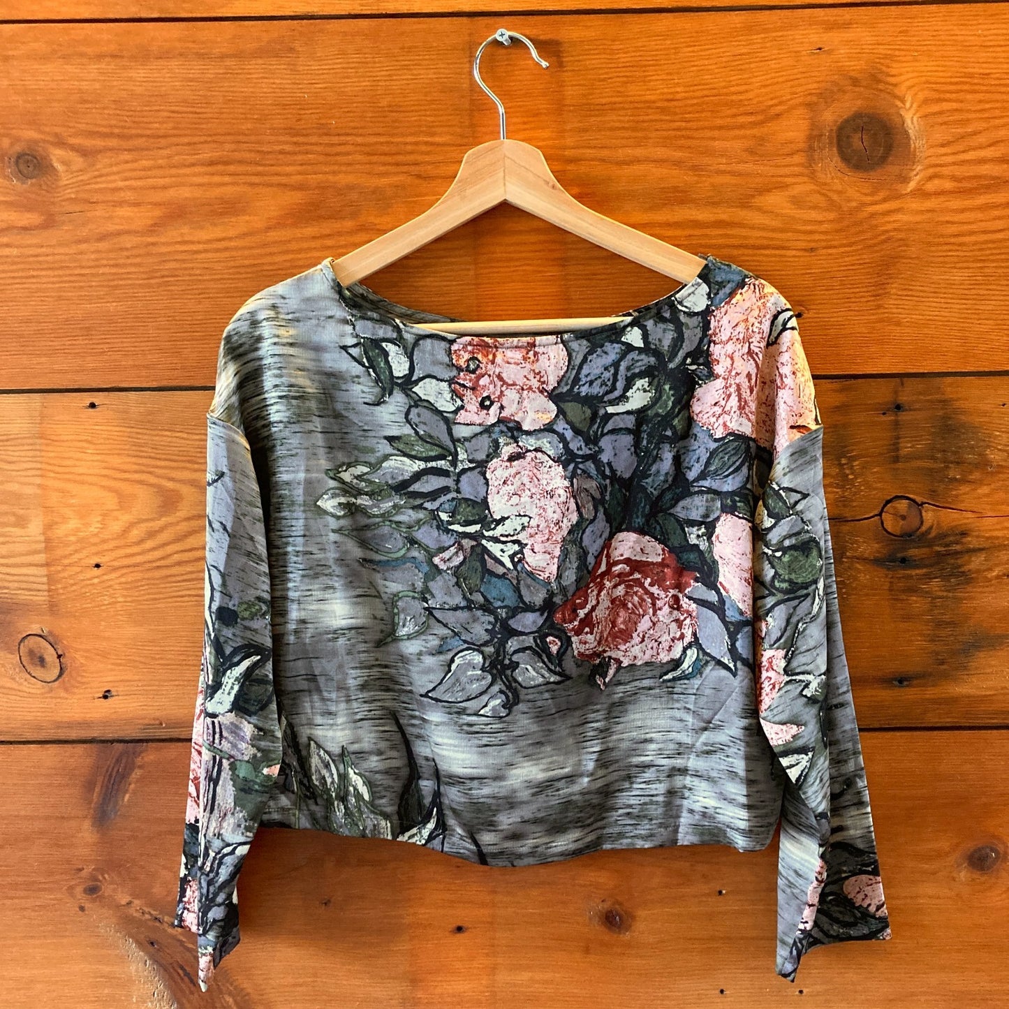 Tracy Reese Anthropologie NEW $398 Gray Floral Dress Top Set  - Size S - 0317JW