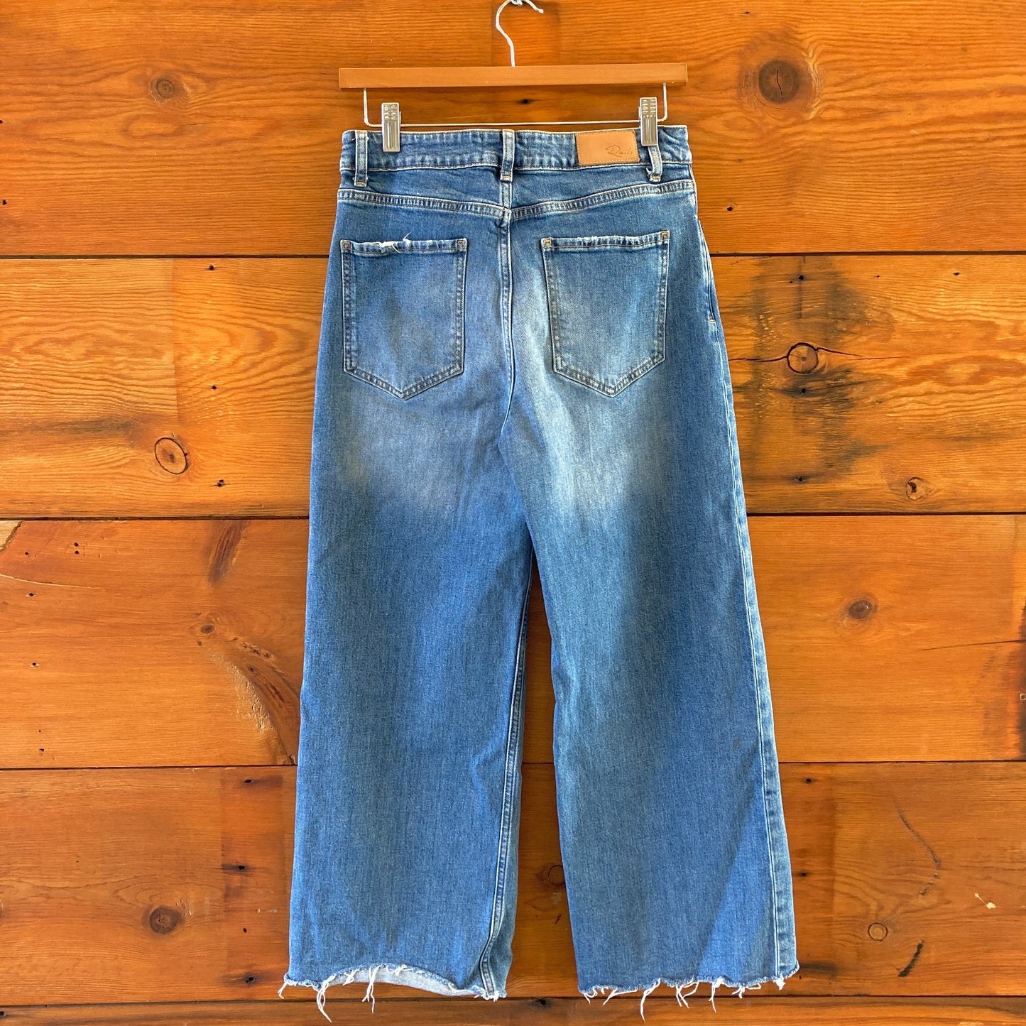28 - Rails The Getty Crop High Rise Wide Leg Womens Tradewind Wash Jeans 0916VB