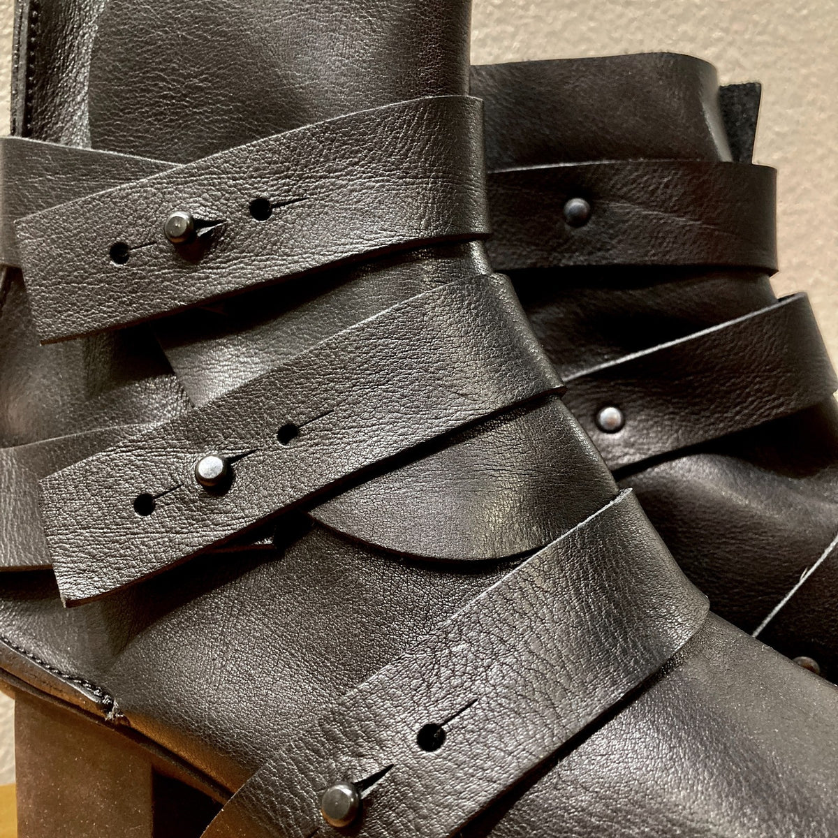 Trippen $495 Black Happy Free 3 Strap Boots - Size 38 / 8 - NEW w/ Box - 1122CT
