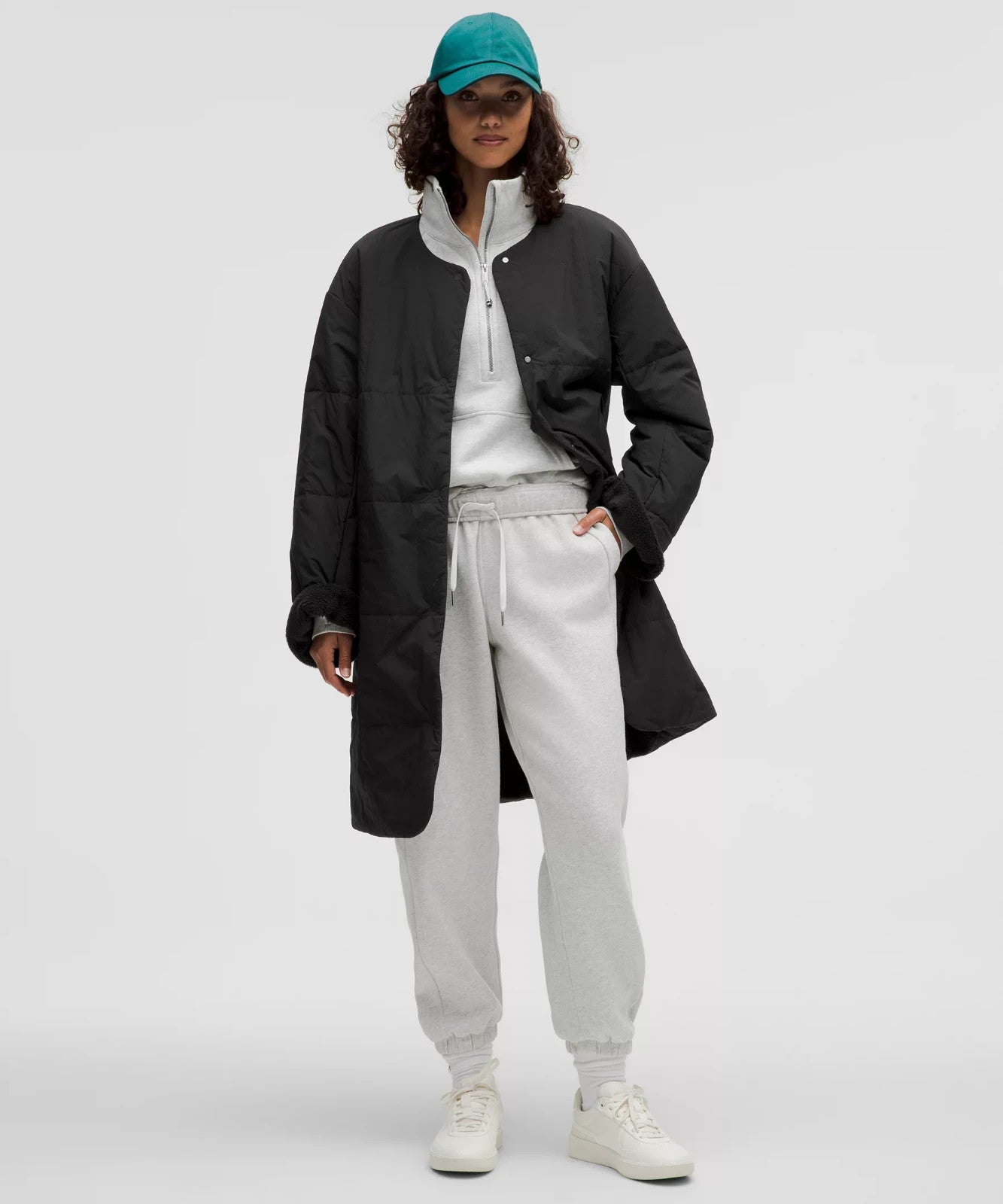 XS - Lululemon $298 Black Fleece Lined Insulated Long Jacket Coat 0927EK