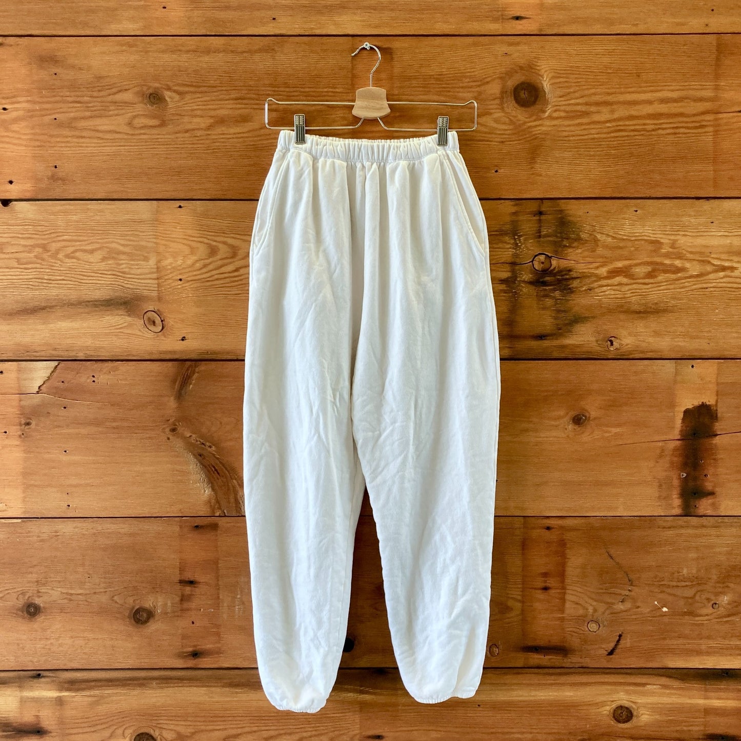 Rudy Jude White Jogger Organic Cotton Gardener Sweatpants - Size S - 0312IG