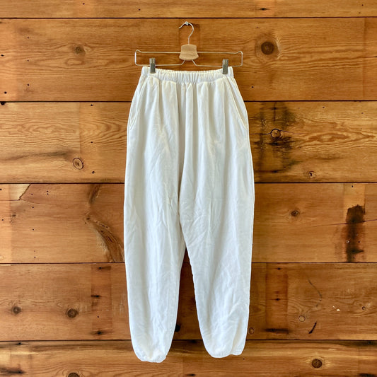 Rudy Jude White Jogger Organic Cotton Gardener Sweatpants - Size S - 0312IG