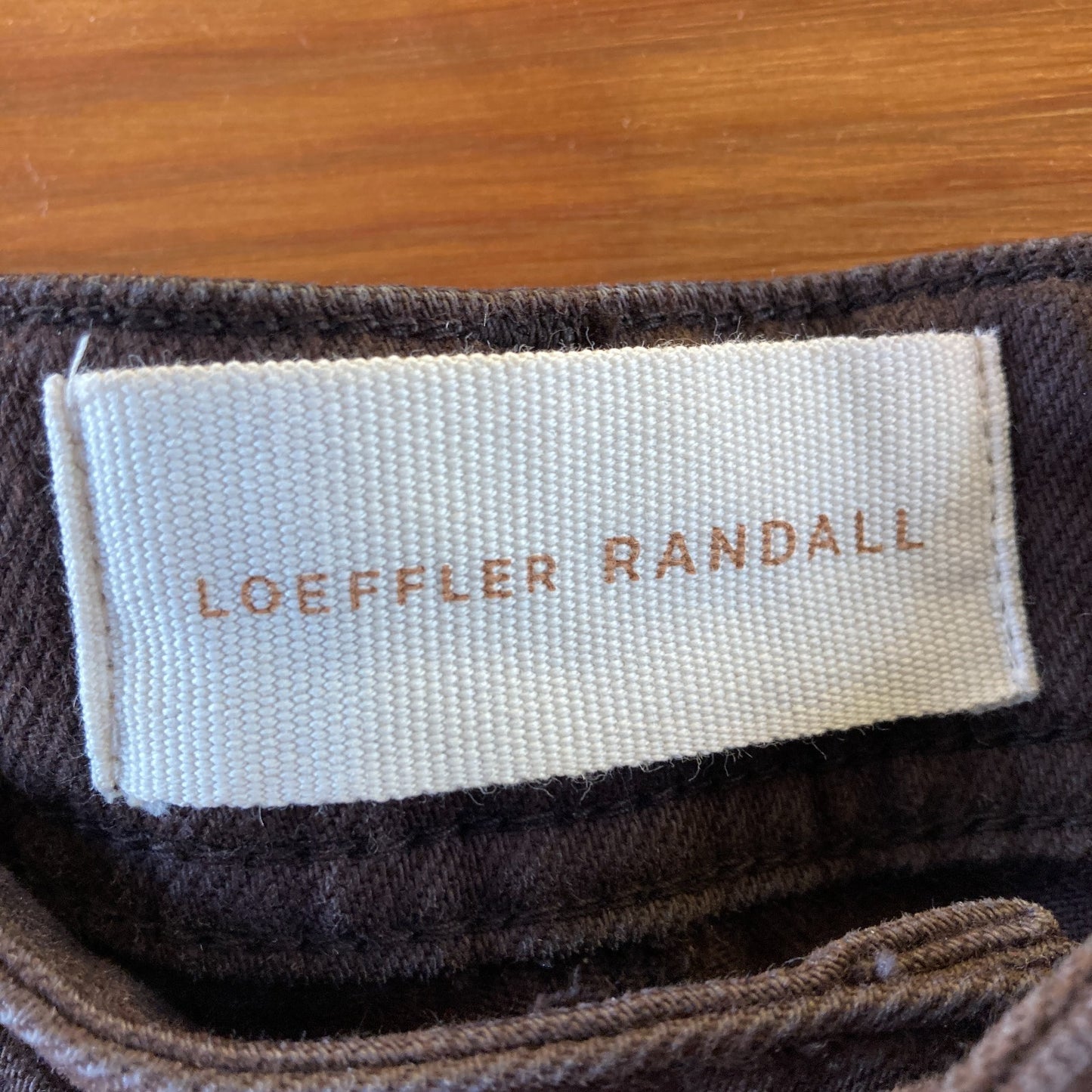 Loeffler Randall Dark Brown Straight Leg Utility Jeans - Size 00 / XS - 0312IG
